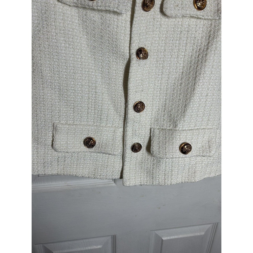 ZUOLAILIN Women’s Tweed Short Blazer Jacket Size M - Picture 6 of 8